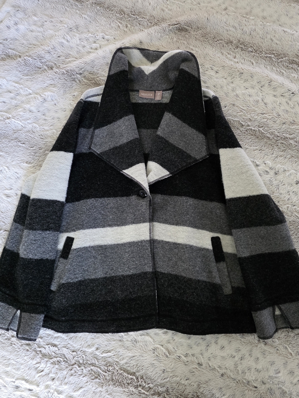 Chico's Cardi-jacket LARGE Wool Blend
